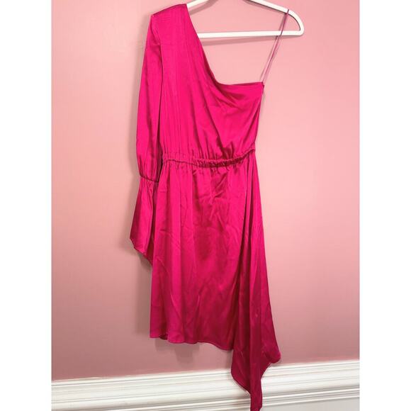 Frederica Tosi Fuchsia One Shoulder Asymetrical Dress Size XS - Picture 1 of 9